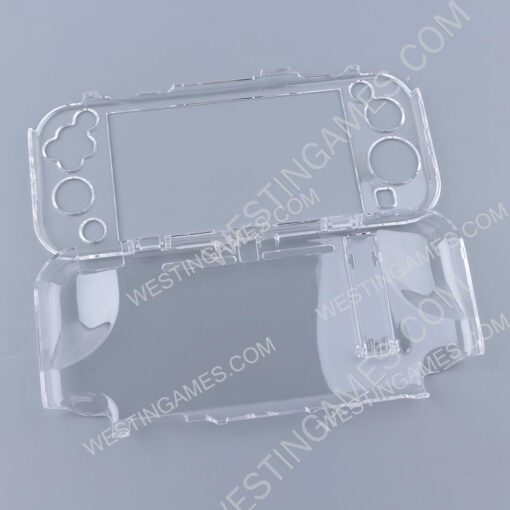 New Complete Crystal Protective Cover Case with Stand for Switch lite Transparet Clear - Image 3
