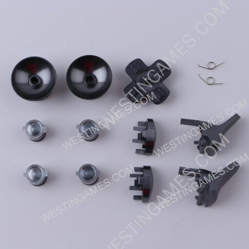 Metal Analog D-Pad ABXY R1L1 + r2l2 Buttons 11Pcs Set for PS4 slim/Pro Controller Gun - Image 2