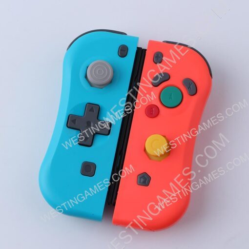NGC Style Left and Right Wireless Joycon Controller with NFC for Switch - Red and Blue - Image 3