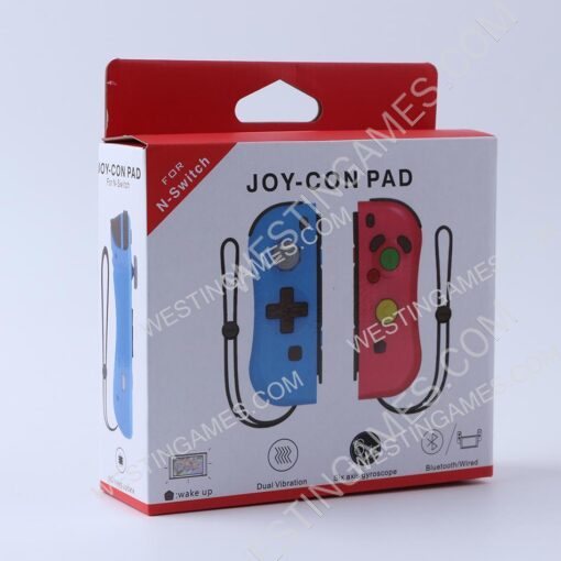 NGC Style Left and Right Wireless Joycon Controller with NFC for Switch - Red and Blue - Image 2