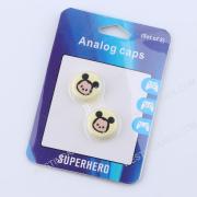 Superhero Supercap Thumb Grips Analog Caps Silicone Rubber For Switch and Lite Miki Yellow