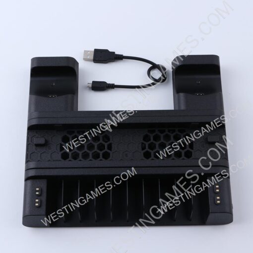 New Multifunctional Cooling Stand with Discs Slot and Controller Charging Adapter for PS4/Slim/PRO - Image 2