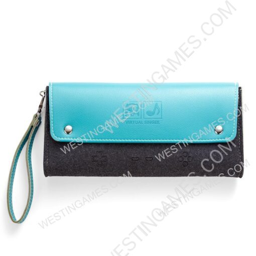 Deluxe Travel Carrying Pouch Case with clip-on strap for Nintendo switch - Hatsune Miku