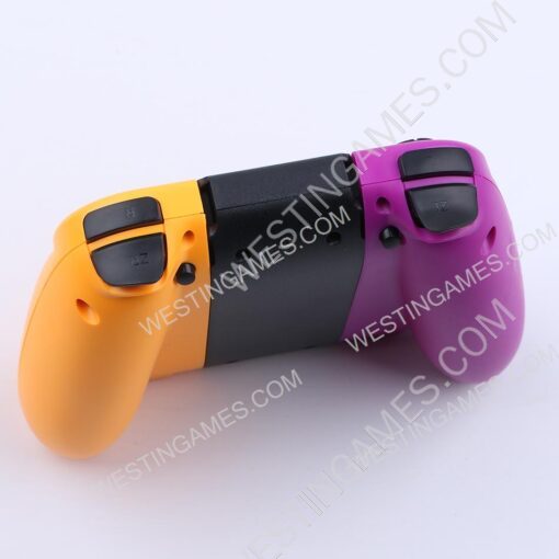Left and Right Wireless Controller with Handrip for Switch Joycon Purple and Orange - Image 5