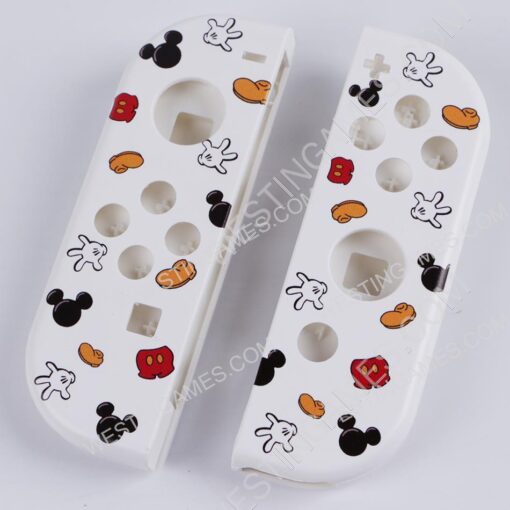 Left and Right Housing Cover Case Set for switch Joy-con White Black Mikey A