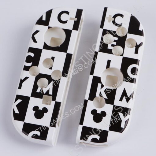 Left and Right Housing Cover Case Set for switch Joy-con White Black Mikey B