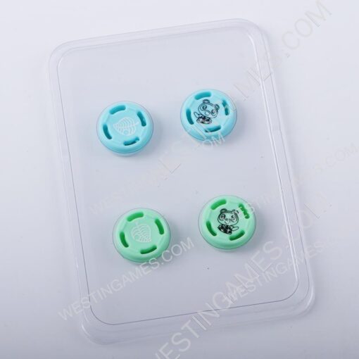 4in1 Animal Crossing Thumb Grips Analog Caps Silicone Rubber Kit For NS switch Joy-con - Image 3