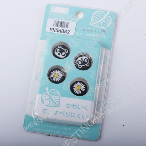 New 4in1 Thumb Grips Analog Caps Silicone Rubber For NS switch - Racoon and Bellis
