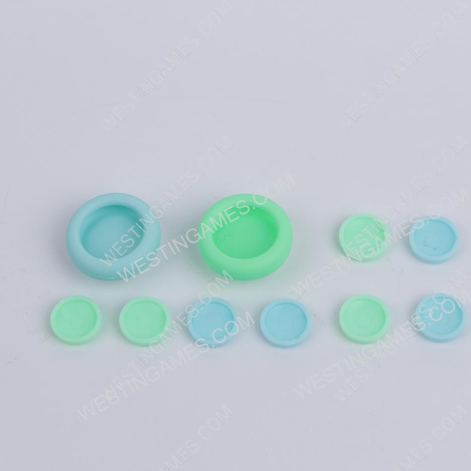 4in1 Cut Cat Paw Thumb Grips Analog Caps Silicone with ABXY Button Grip For Switch light Blue-Gree A - Image 3