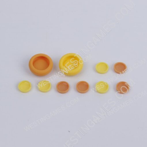 4in1 Cut Cat Paw Thumb Grips Analog Cap Silicone with ABXY Button Grip For Switch Brown and yellow A - Image 4