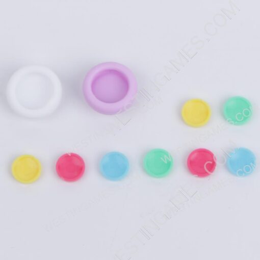 4in1 Cut Cat Paw Thumb Grips Analog Caps Silicone with ABXY Button Grip For switch - light Purple - Image 4