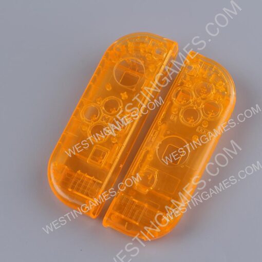 Left and Right Housing Cover Case Set replacement for switch Joy-con Transparent Orange