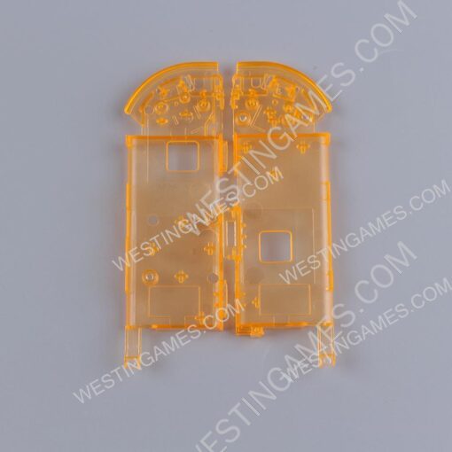 Left and Right Housing Cover Case Set replacement for switch Joy-con Transparent Orange - Image 3