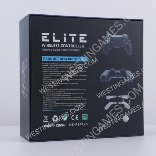 Bluetooth Wireless Elite Gamepad Controller for Playstation PS4 PC - Black - Image 4