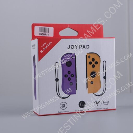 New Design Left and Right Wireless Joycon Controller for Switch Console Purple-Orange