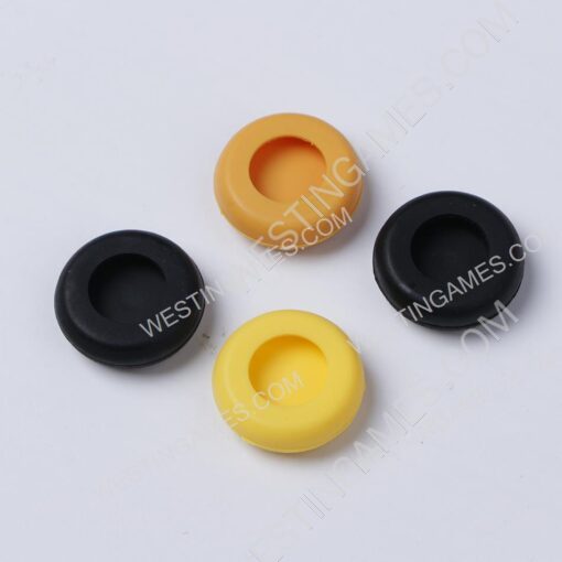 4in1 Cut Cat Paw Thumb Grips Analog Caps Silicone For Switch Pro and PS4 Brown and Yellow - Image 3