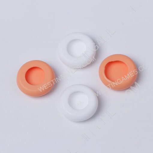 4in1 Cut Cat Paw Thumb Grips Analog Caps Silicone For Switch Pro and PS4 Orange and White - Image 3