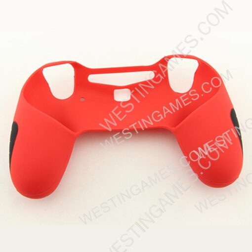 New Soft Silicone Thicker Half Skin Rubber Cover for ps4 Controller - Red