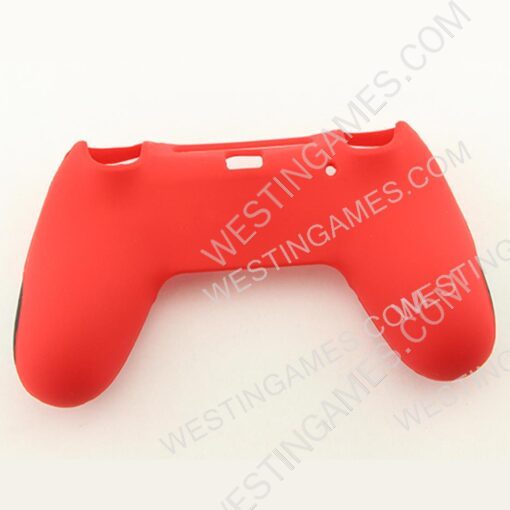 New Soft Silicone Thicker Half Skin Rubber Cover for ps4 Controller - Red - Image 2