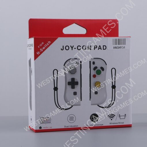 NGC Style Left and Right Wireless Joycon Controller with NFC for Switch - White