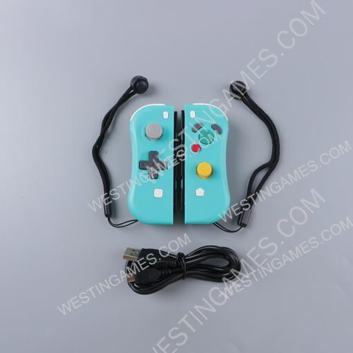 NGC Style Left and Right Wireless Joycon Controller with NFC for Switch - Green - Image 2