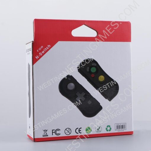 NGC Style Left and Right Wireless Joycon Controller with NFC for Switch - Black - Image 2