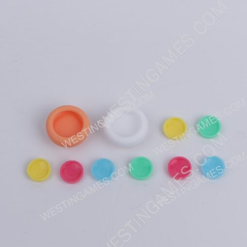 4in1 Cut Cat Paw Thumb Grips Analog Caps Silicone with ABXY Button Grip For switch - light Orange - Image 4