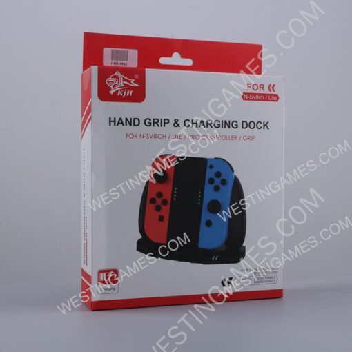 2 in 1 Console Charging Dock and Hand Grip for Switch Pro Console Joycon Hand Grip