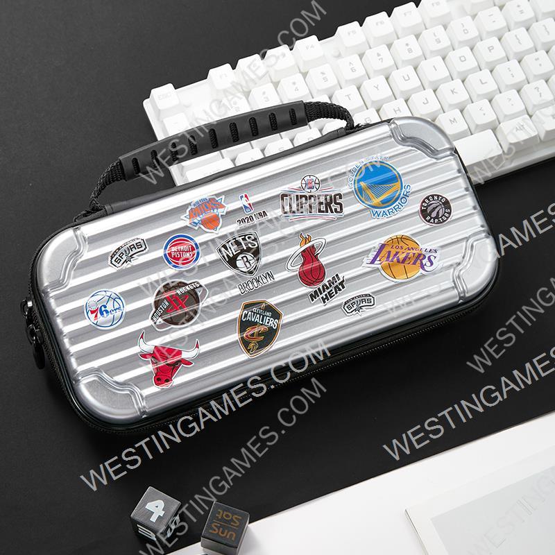 Silver Protective Storage Hard Case Carrying Bag for Switch - Basketball