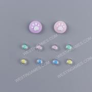 Cut Cat Paw Thumb Grips Analog Caps with lovely D-pad and ABXY Key Button For switch Colorful 02