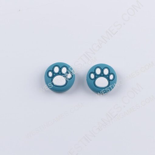 Rocker Supercap Thumb Grips Analog Caps Silicone Rubber For Switch Joy-con - Cat Paw Green - Image 2