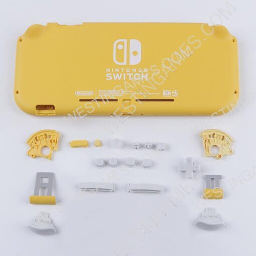 Original Complete Housing Shell Case with Button Key Replacement for Nintendo Switch Lite - Yellow