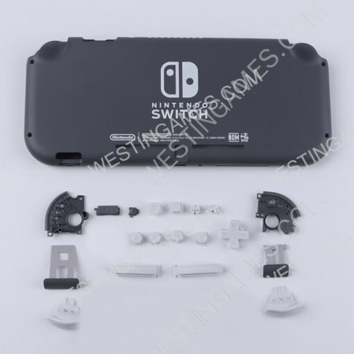 Original Complete Housing Shell Case with Button Key Replacement for Nintendo Switch Lite - Grey