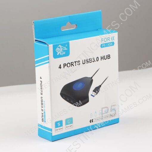 high speed and blue light usb 3.0 4 usb-hub for ps5 and xbox series x