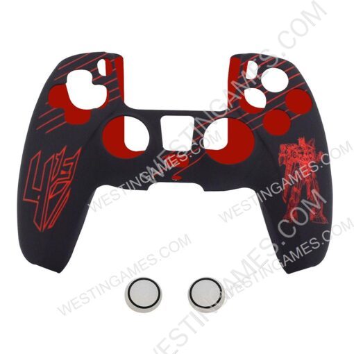Protective Silicone Case with Transformers Pattern + TPU Cap for ps5 dualsense Controller 3 Colors - Image 2