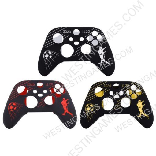 Protective Silicone Case with football Pattern + TPU Cap for Xbox Series X/S Controller 3 Colors