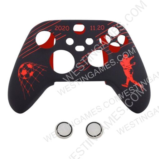 Protective Silicone Case with football Pattern + TPU Cap for Xbox Series X/S Controller 3 Colors - Image 3