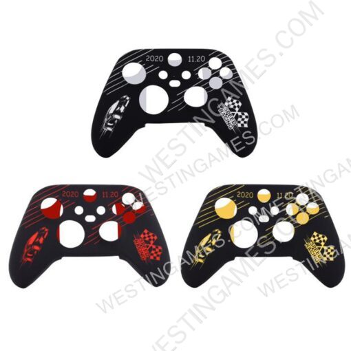 Protective Silicone Case with racing Pattern + TPU Cap for Xbox Series X/S Controller 3 Colors