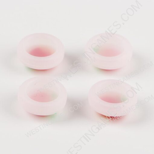 4in1 Fruit Thumb Grips Analog Caps Silicone Rubber For Switch - Apple and peach - Image 3