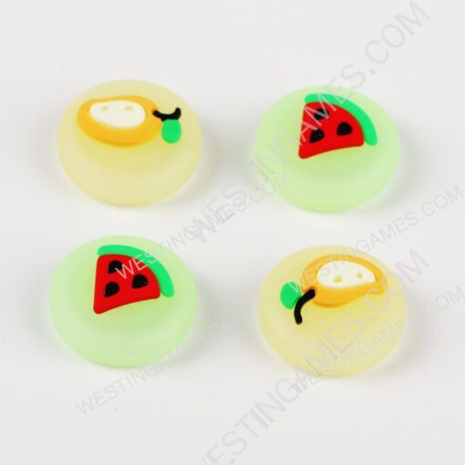 4in1 Fruit Thumb Grips Analog Caps Silicone Rubber For Switch - Watermelon and Mango - Image 2
