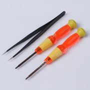 Screwdriver Trigram Cross and Anti-Static Tweezers Tool Set for Nintendo Wii Wii DS 3DS Switch