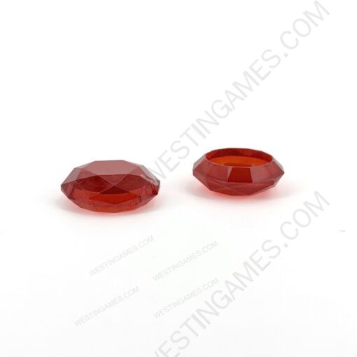 Diamond Shape Thumb Grips Analog Hard Caps for PS5 Controller - Red - Image 2