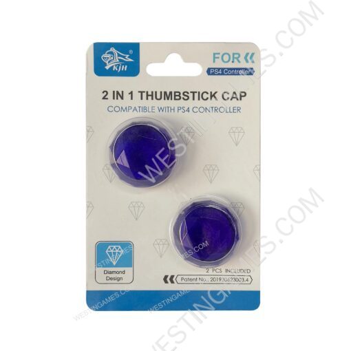Diamond Shape Thumb Grips Analog Hard Caps for PS5 Controller - Black