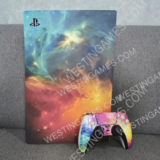 Designer Skin Sticker Colourful for PS5 DE System + Dualsence 5 Controller Decal - Customs Themes - Image 2