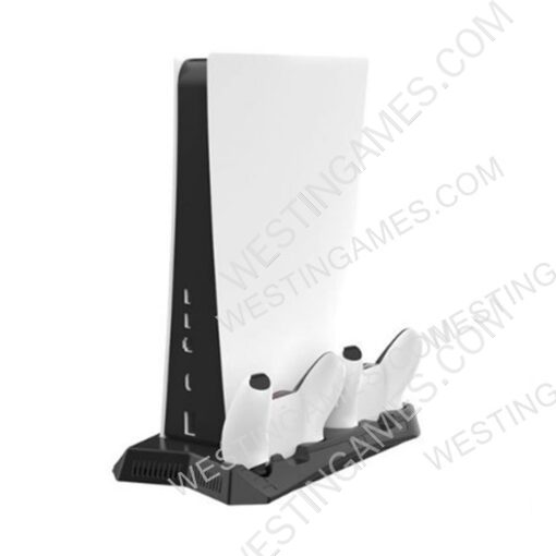 Multifunctional Cooling Stand with Discs Slot and Controller Charging Adapter for PS5 and PS5 DE - Image 3