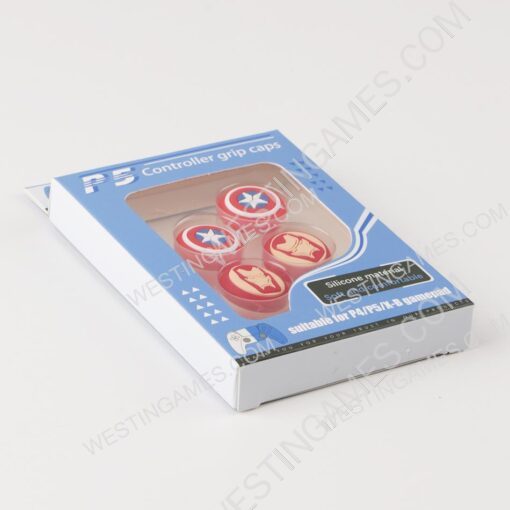 4in1 Silicone Thumb Grips Cap Analog Stick Covers for PS5 Wireless Controller - Iron Man