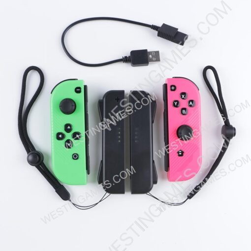 TNS-19053B Joy-Con L R Wireless Bluetooth Game Controllers Green Pink Gamepad for Switch - Image 2