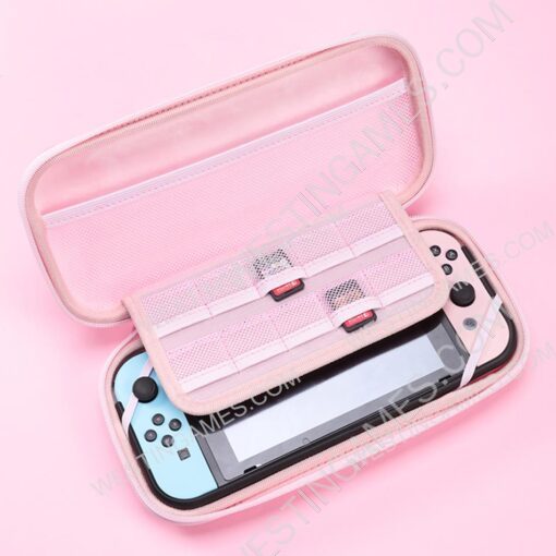 New Upgrade Protective Storage Hard Case Carrying Bag for Switch - lite Pink - Image 2
