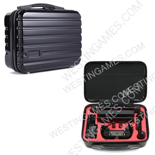 Big Capacity Zipper ABS Hard Carrying Case Storage Bag Suitcase Shell for NS Switch Console - Black