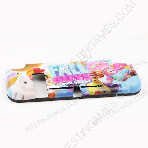 Integrated Soft tpu Handle Grip Cover Case with 6 Aanalog Grips for Switch - Fall Guys